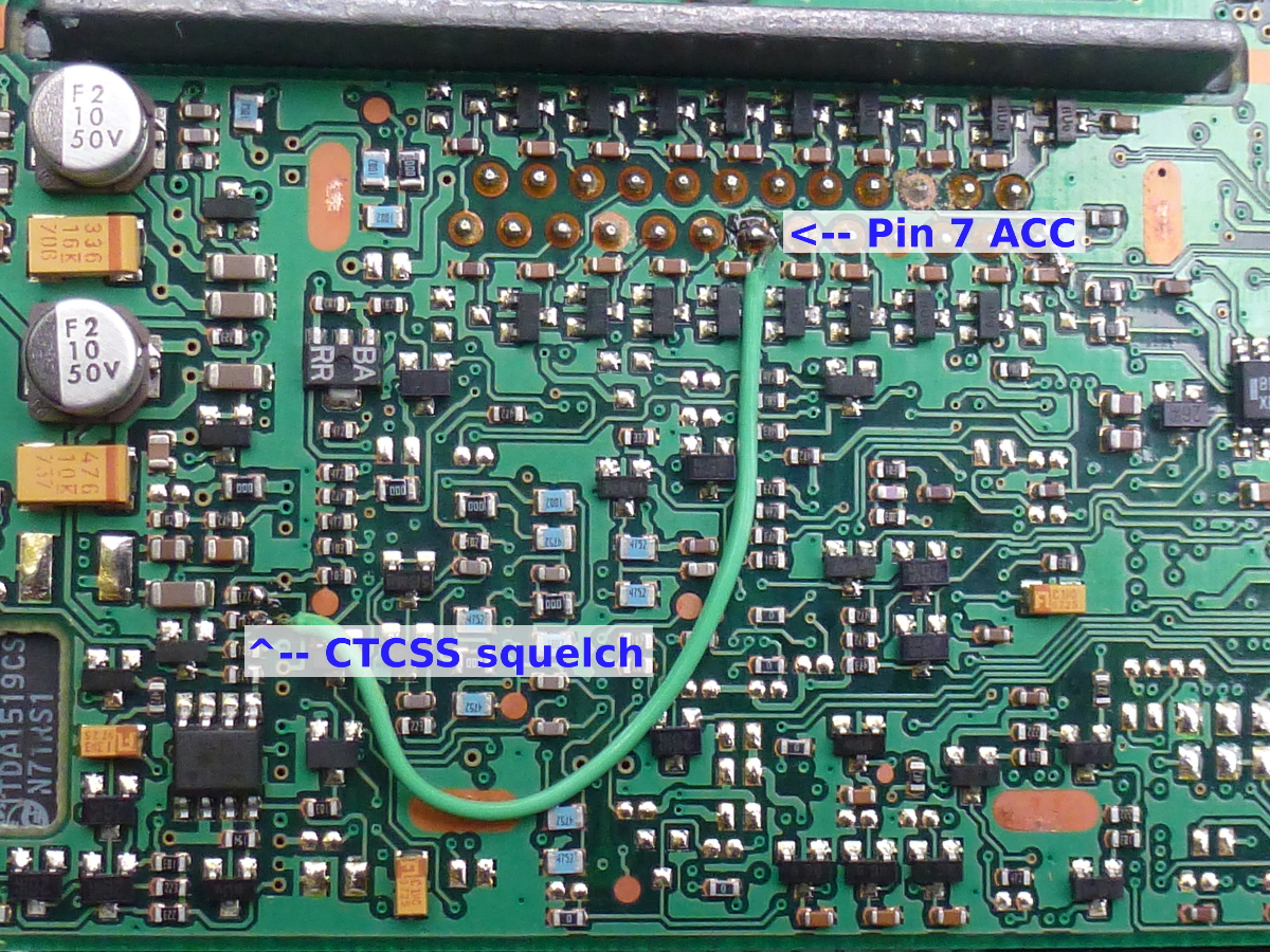 GM1200 internal connection for CTCSS squelch signal
