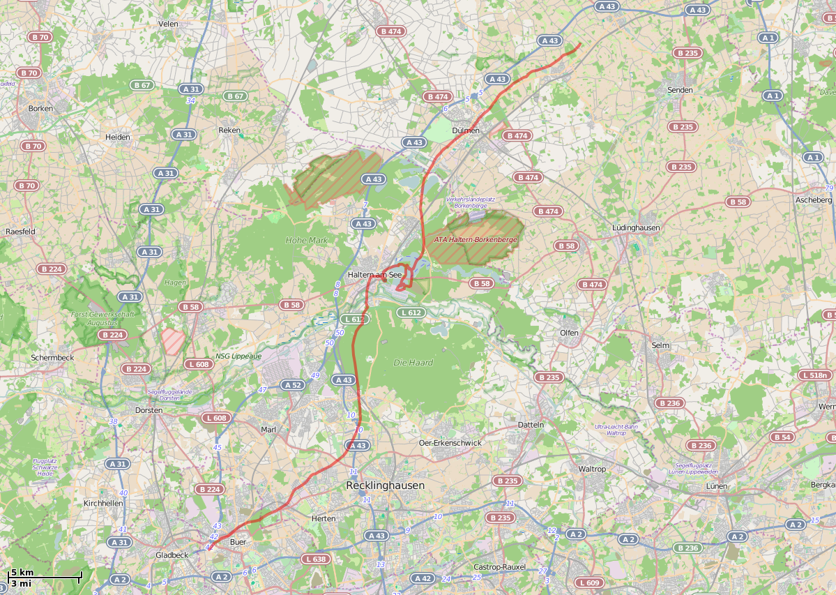 Map of the flight