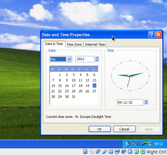 Faked System Time in Windows XP