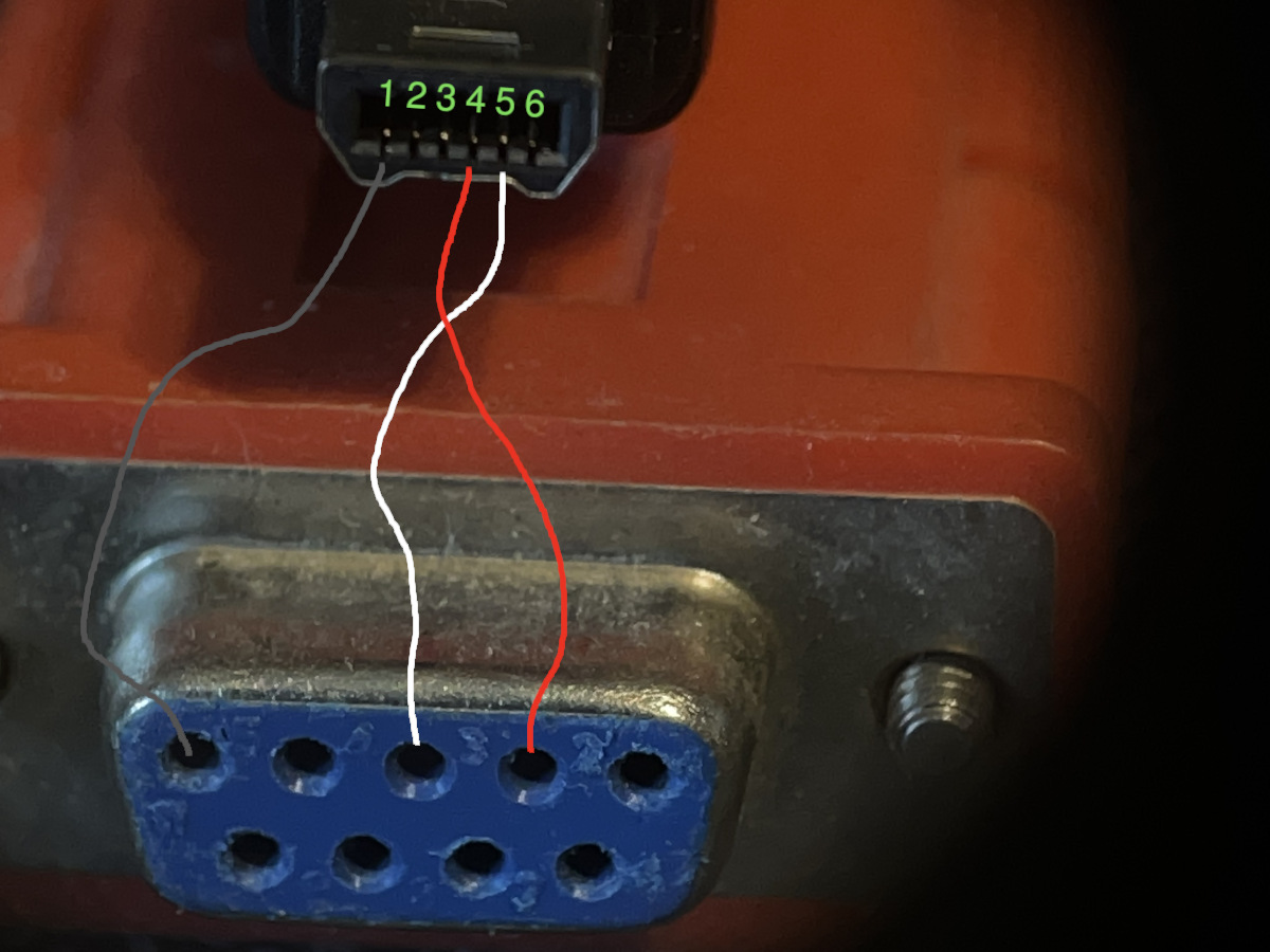 FT-2D connector to RS-232 pinout