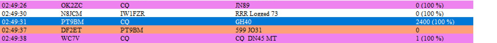 CQ call with delay of 2400