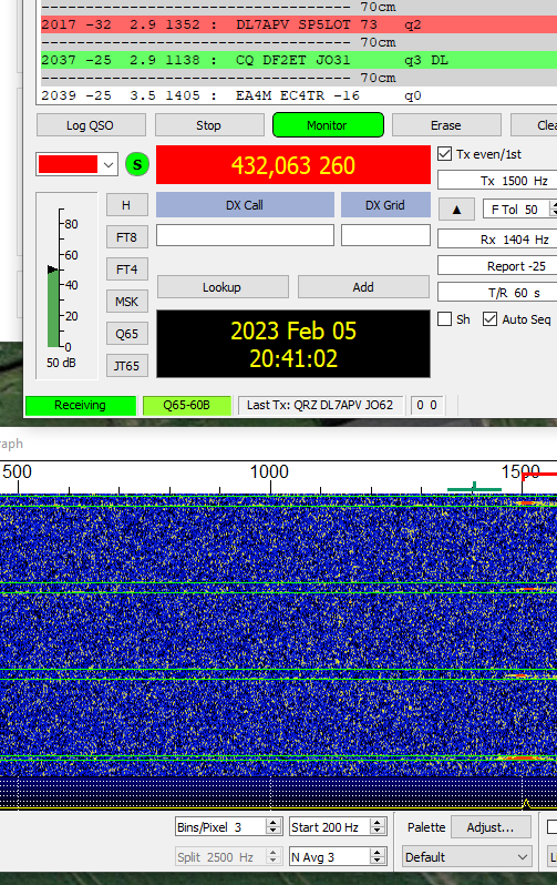 My EME transmission received by DL7APV in JO62