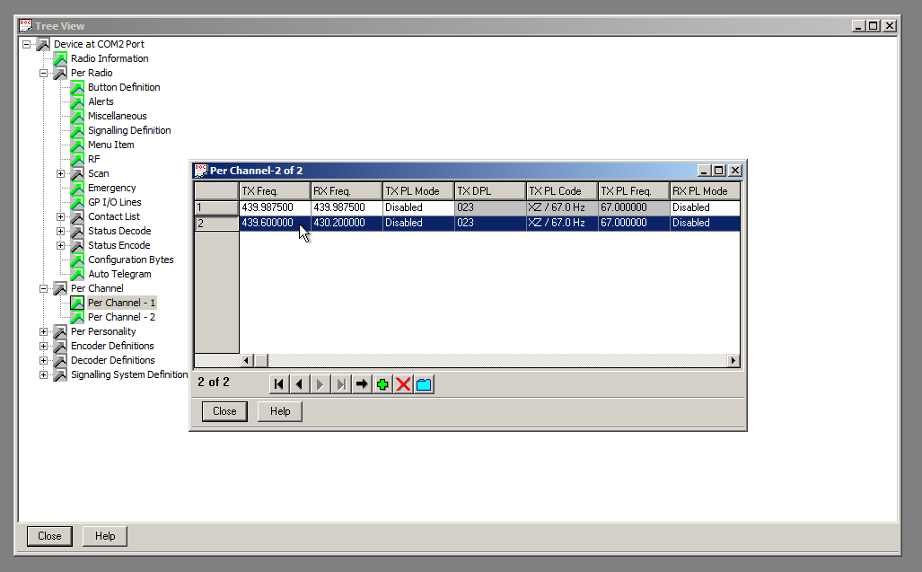 Channel Configuration of Motorola GM360