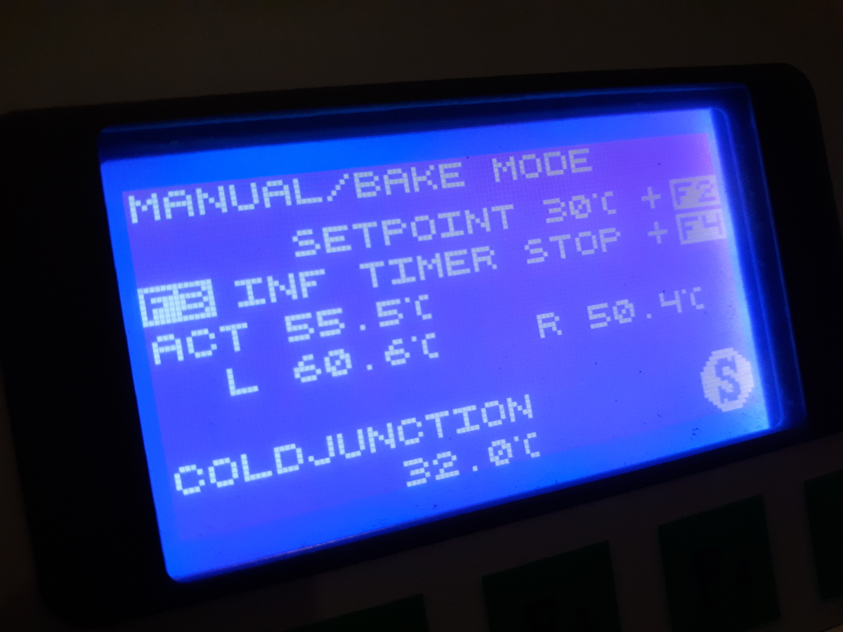 Setup screen of the replacement firmware