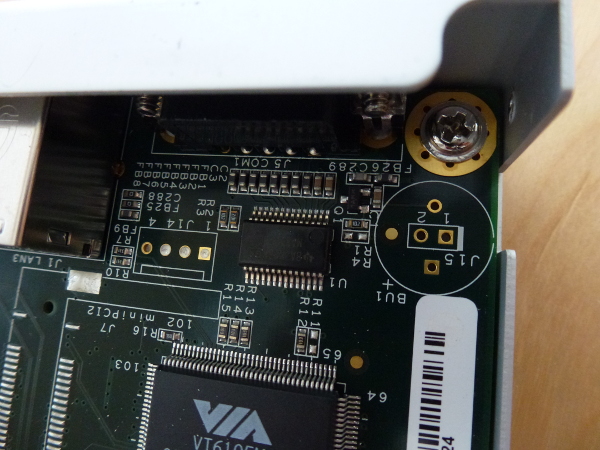 The mainboard with missing speaker