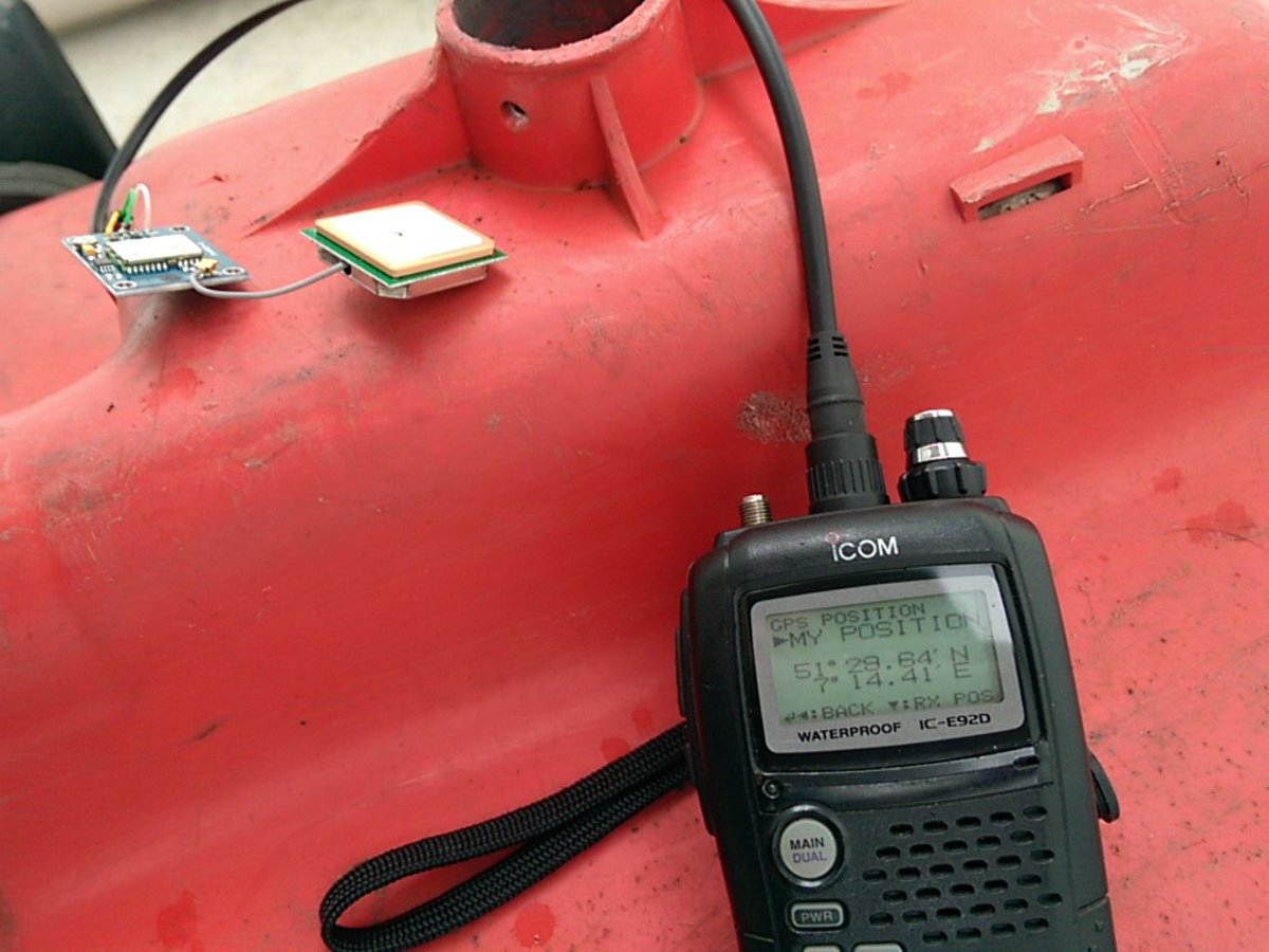 IC-92 with GPS data fed from an external module